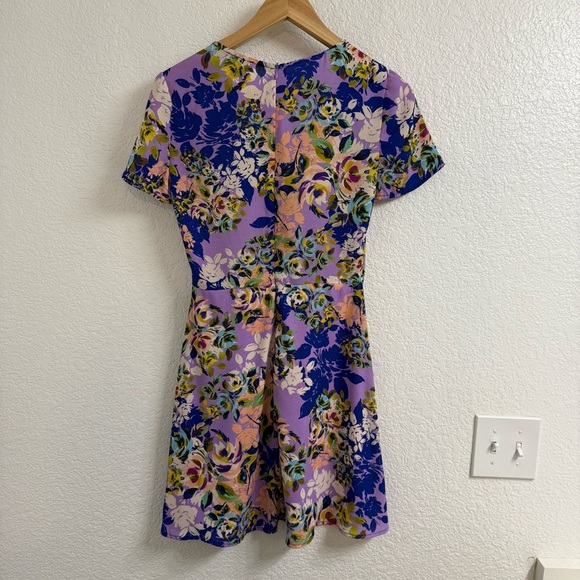 Charles Henry Purple Floral Mini Dress Size XS - Picture 2 of 5